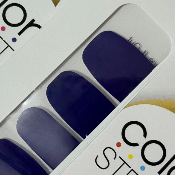 New Color Street “Fig-ure It Out” Solid Deep Purple Grape Shade Nail Strips - Picture 1 of 1